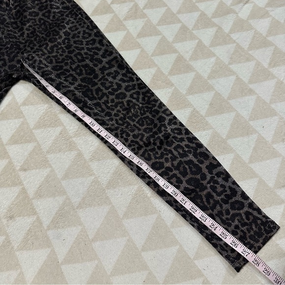 Sanctuary X Anthropologie metallic leggings stretch comfort leopard animal print - Picture 4 of 5
